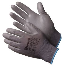Перчатки нейлоновые серые с серым полиуретаном покрытием Gray